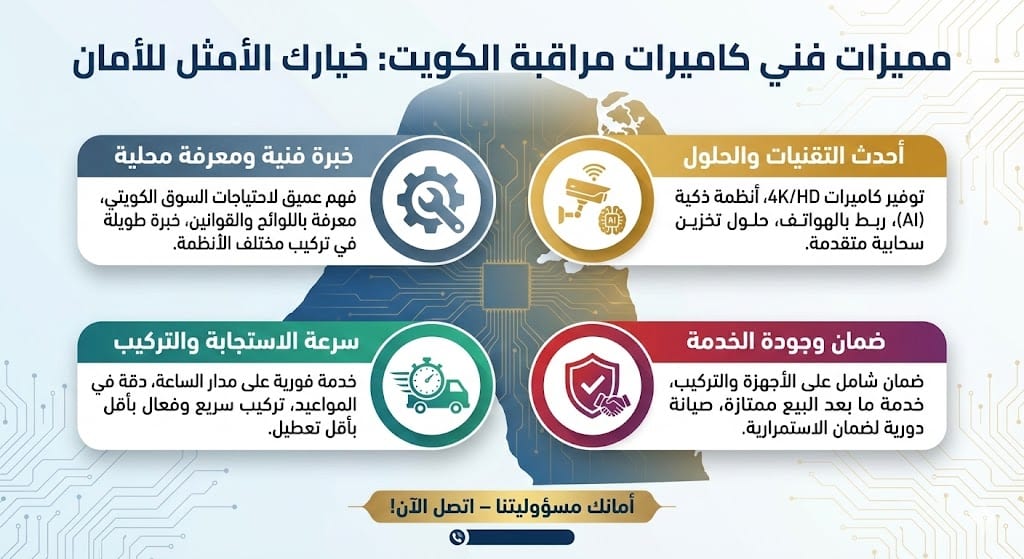 مميزات فني كاميرات مراقبة الكويت