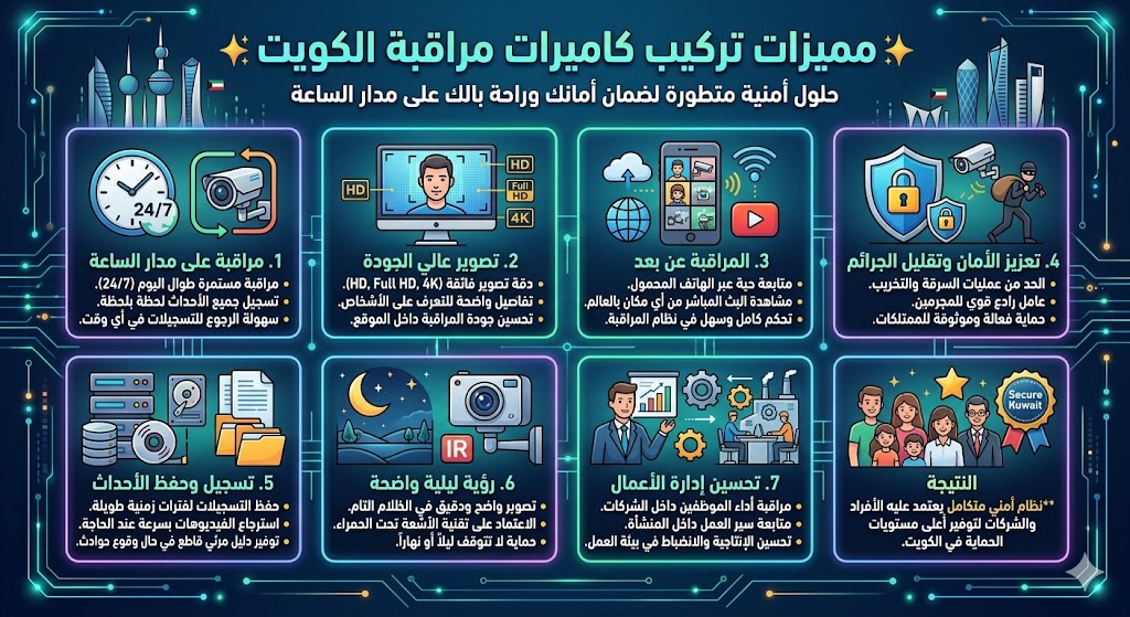 مميزات تركيب كاميرات مراقبة الكويت
