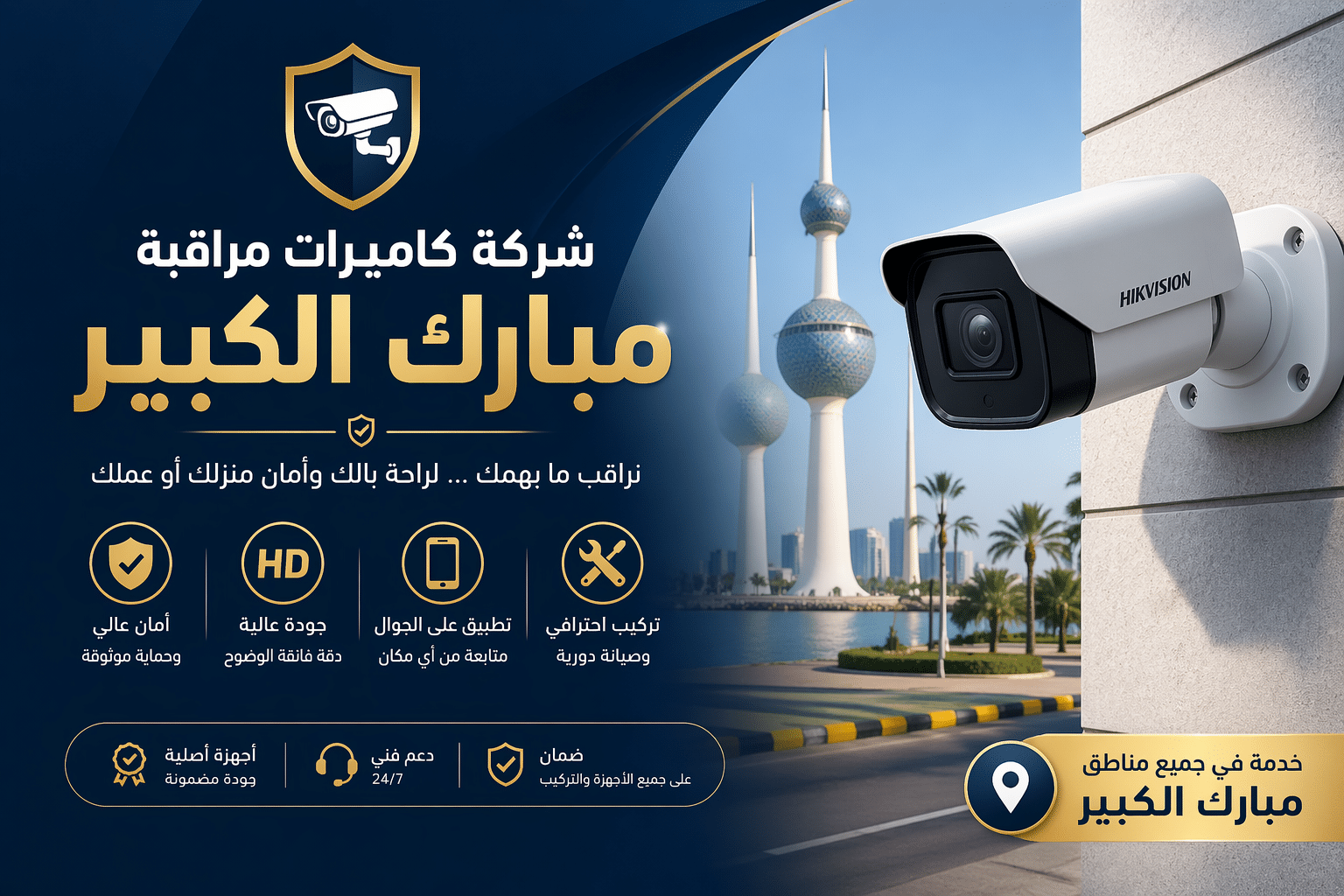 شركة كاميرات مراقبة مبارك الكبير